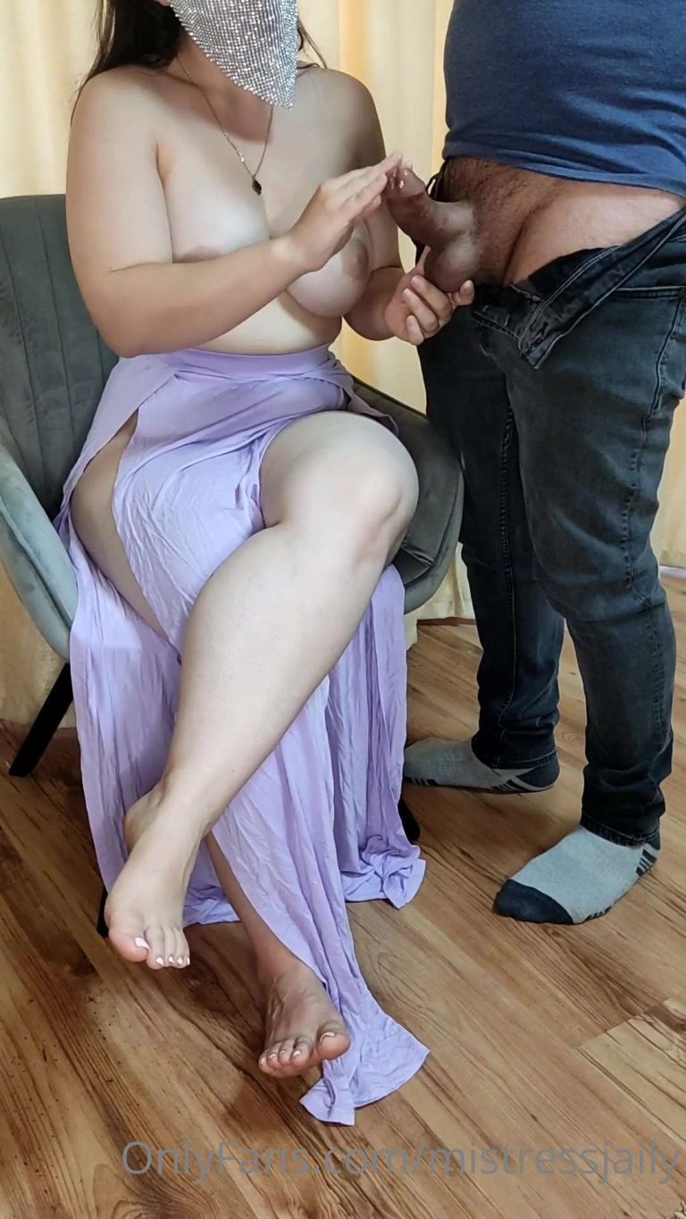 goddess jaily – jailywife – i ruined his cumshot twice – handjob