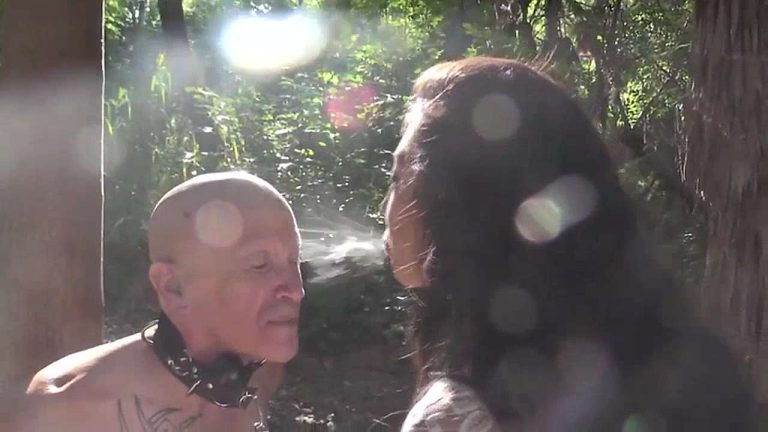 empress jennifer – face slapping in the garden – female domination