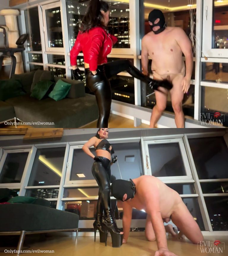 Hard ballbusting punishment for my slave