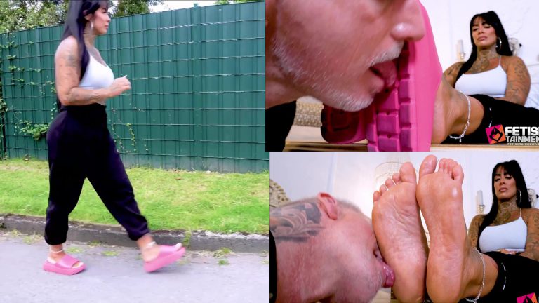 lick my stinky feet clean
