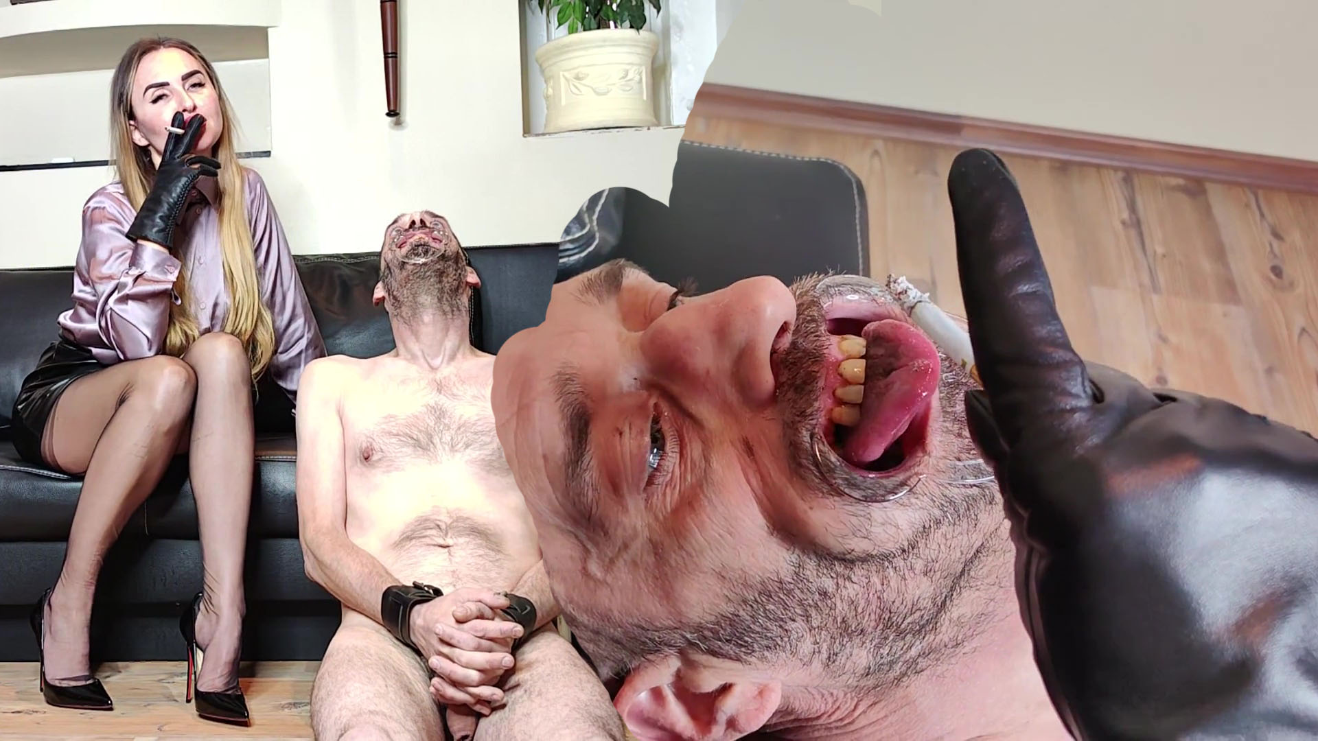 ugly loser tries to consume my cigarette’s ashes