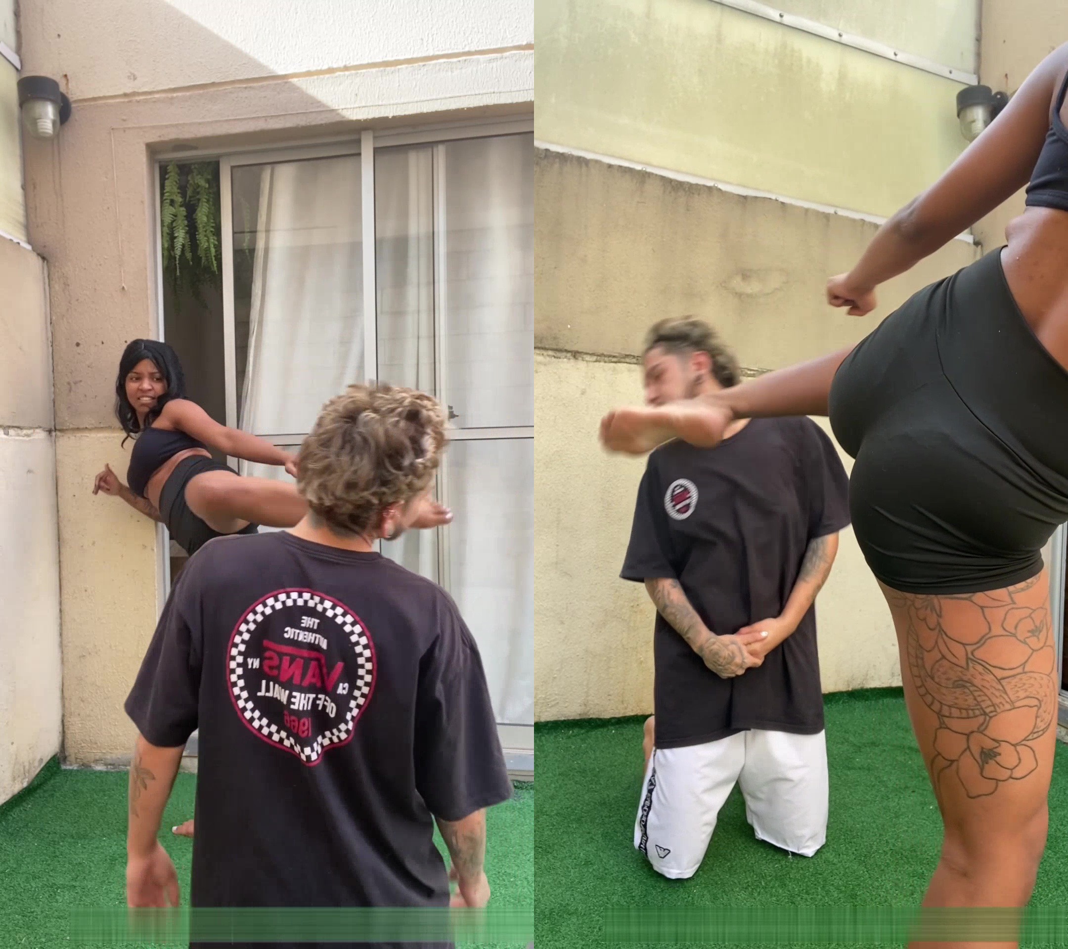 face kicking practice (short clip)