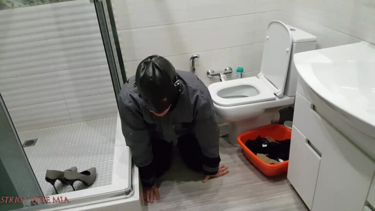 dominated in the toilet