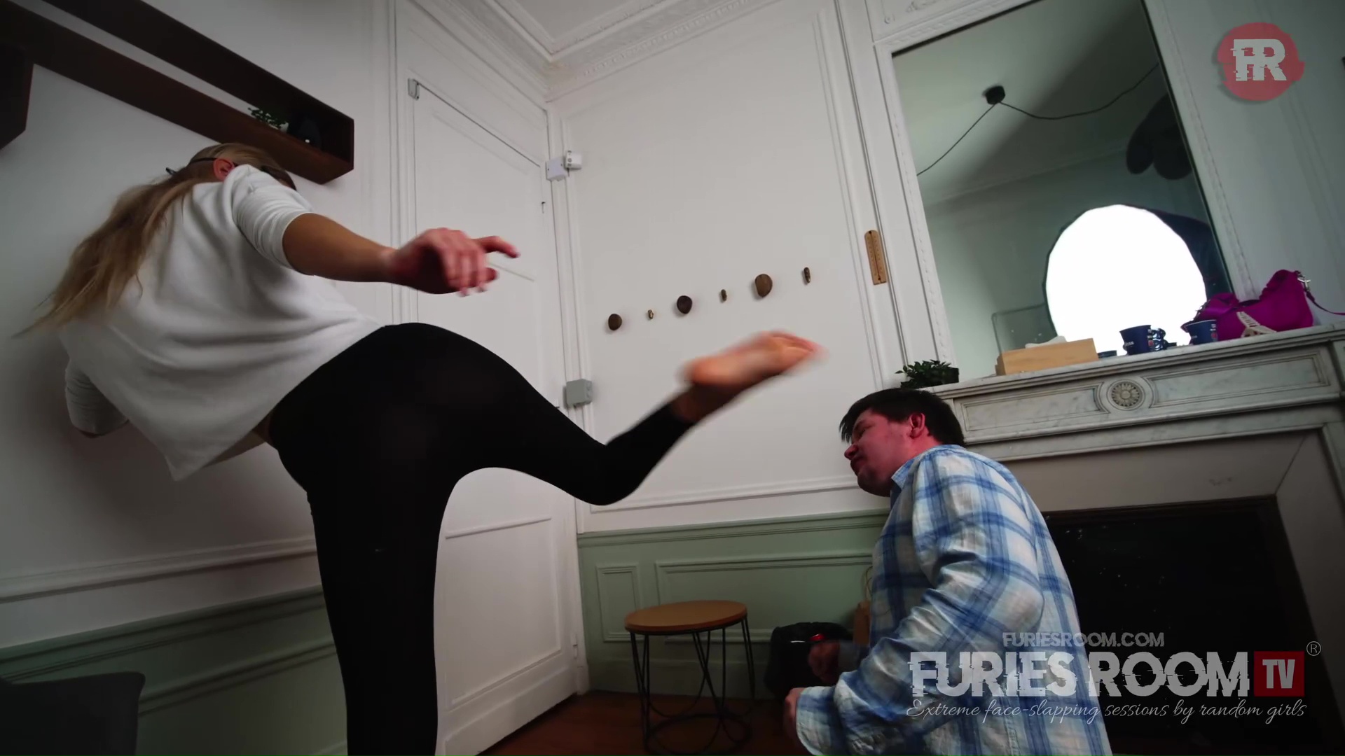 stupid repairman gets beaten