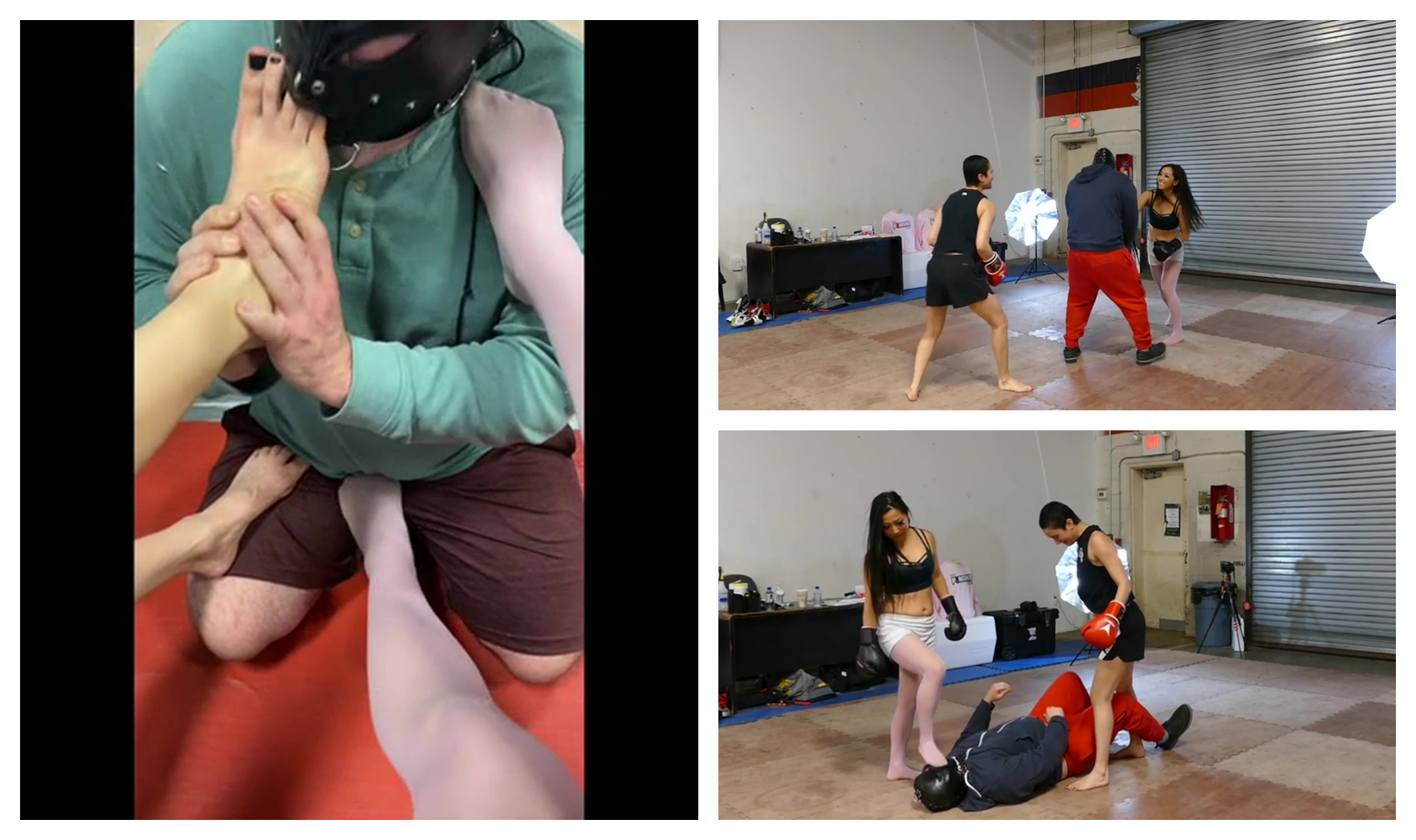 he gets hard as we beat the shit out of him
