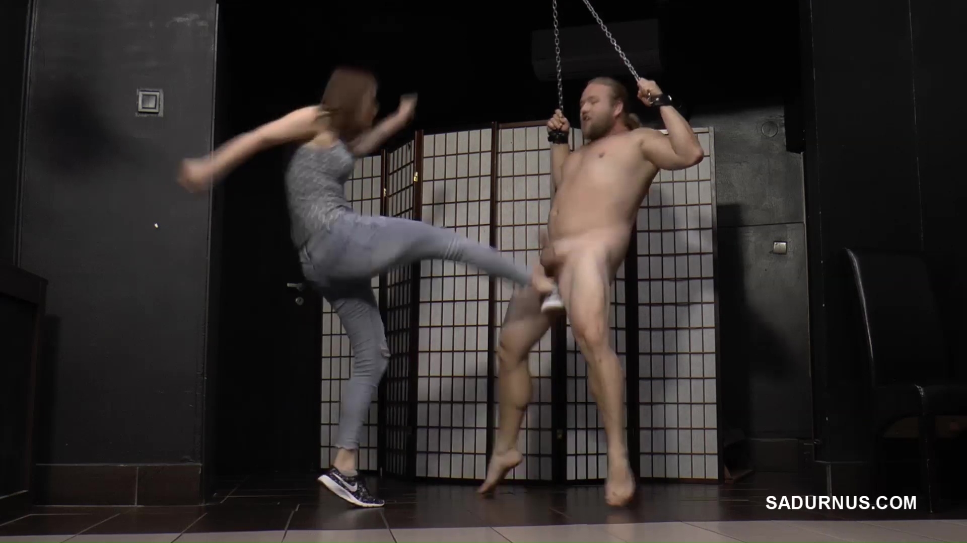 mean powerful Hungarian kicks in the balls